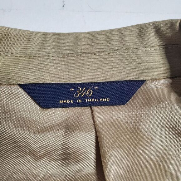 Brooks Brothers Blazer Size 44R Beige Cotton Blend Cupro Lining Jacket 346 Mens - Picture 11 of 16